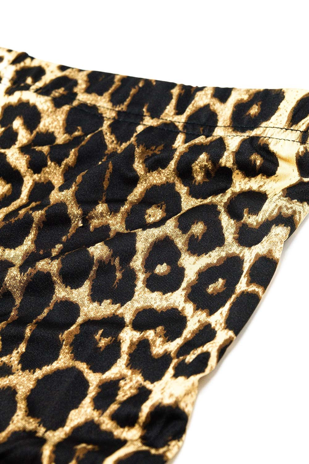 Leggings em spandex com padrão de leopardo