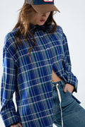 Camisola Oversized Lenhador em Azul