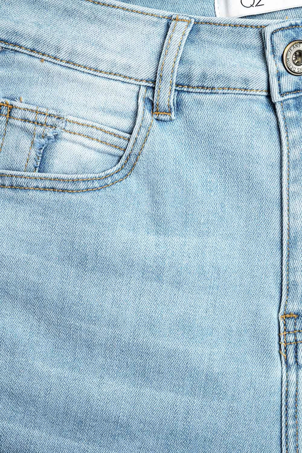 Jeans Boyfriend Stretchy Barrel em lavagem clara