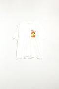 Camiseta de Caimento Relaxado com Estampa La Dolce Vita em Branco
