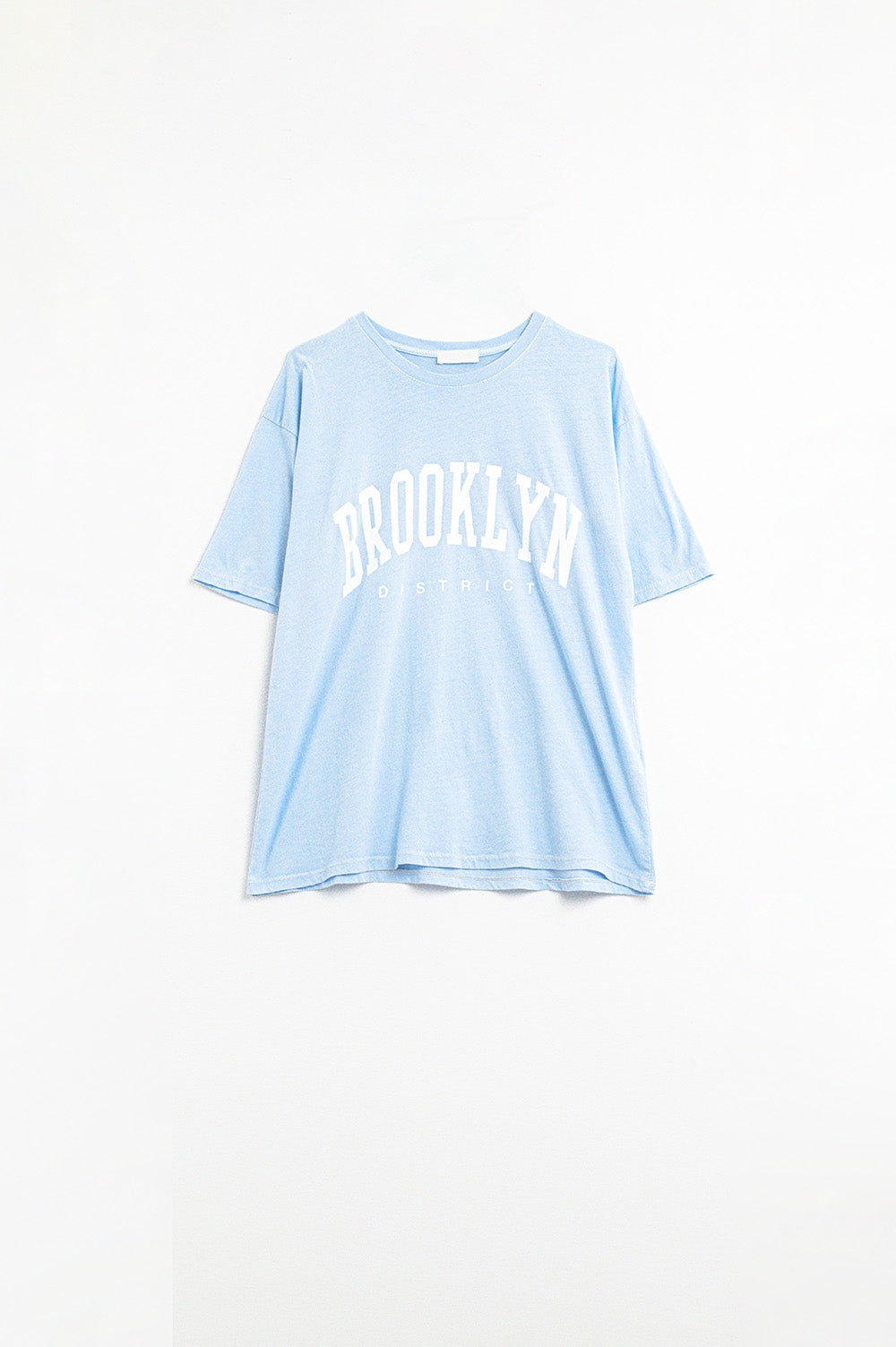 T shirt com estampa de Brooklyn em azul
