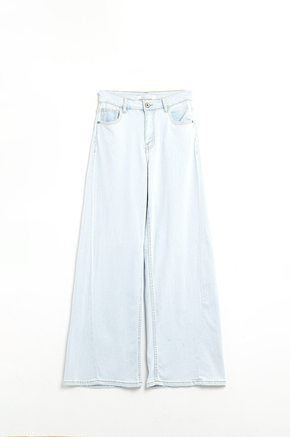 Calças de ganga Oversized Straight Leg em Light Wash