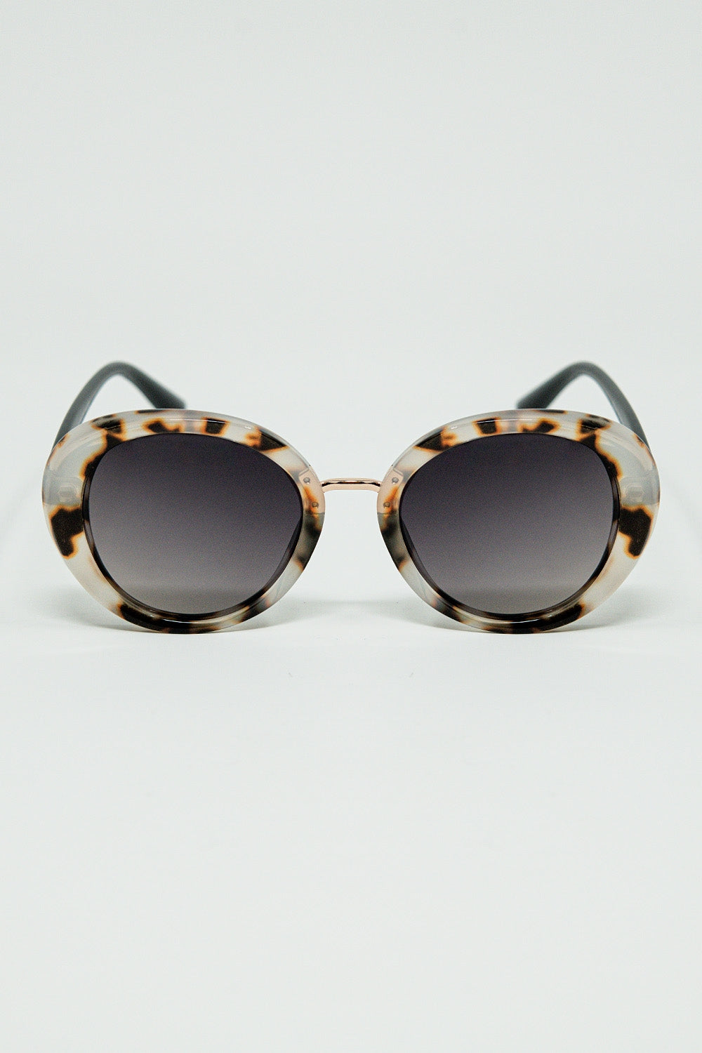 Beige Sunset Spot Oval Shaped Sunglasses (óculos de sol ovais)