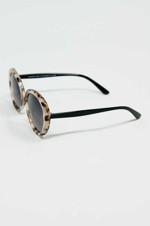 Beige Sunset Spot Oval Shaped Sunglasses (óculos de sol ovais)