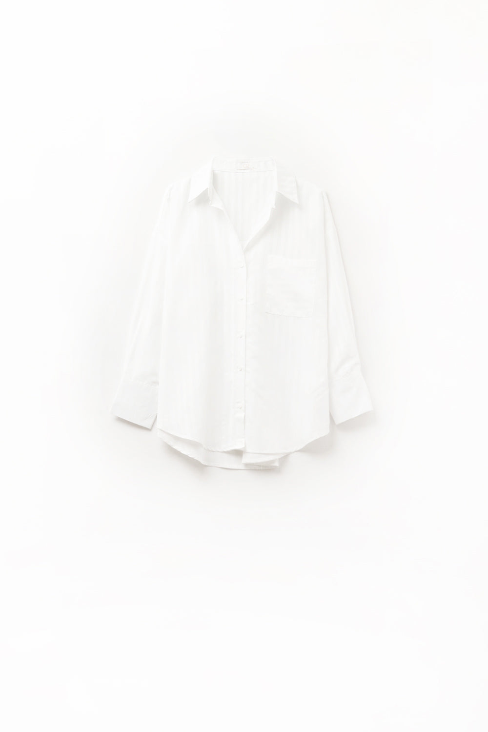 Blusa branca listrada relaxada