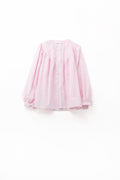 Blusa sem gola com mangas largas cor-de-rosa pálido