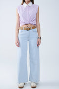 Calças de ganga Oversized Straight Leg em Light Wash
