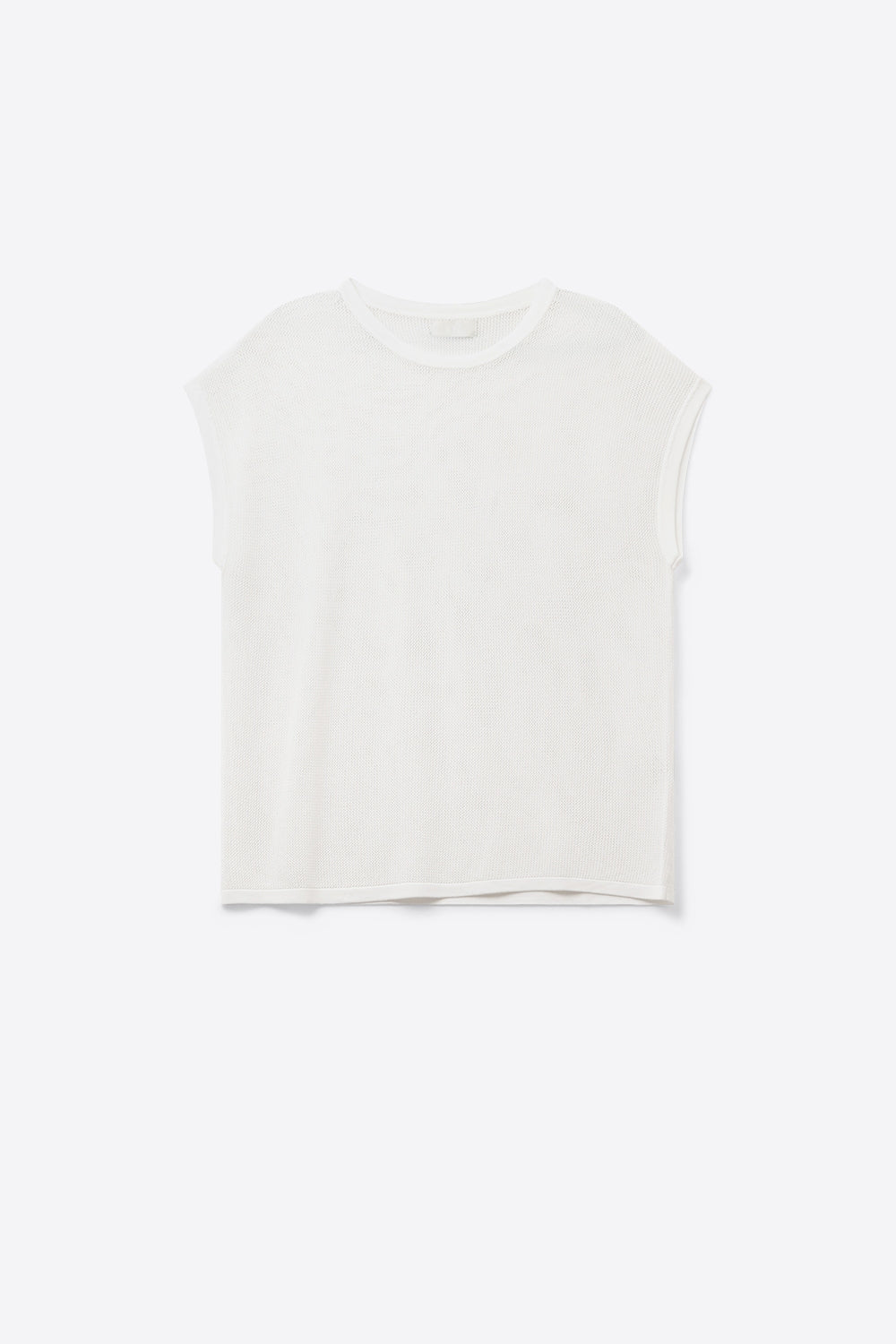 camisola de malha quadriculada em branco