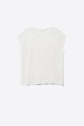 camisola de malha quadriculada em branco