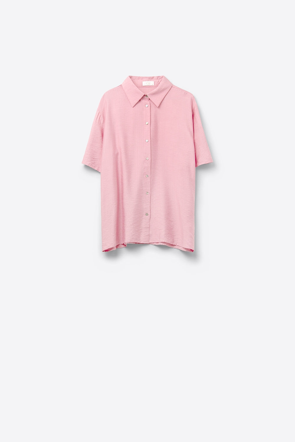 Blusa de manga curta em rosa claro