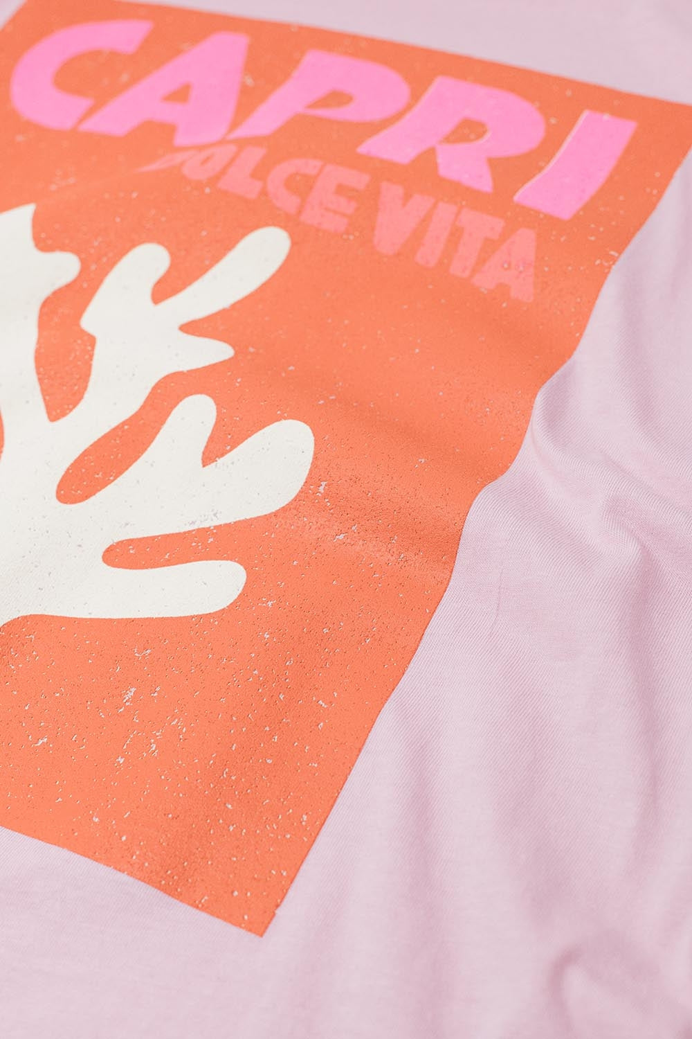 Camiseta Dolce Vita Baby Pink Capri Feita na Itália