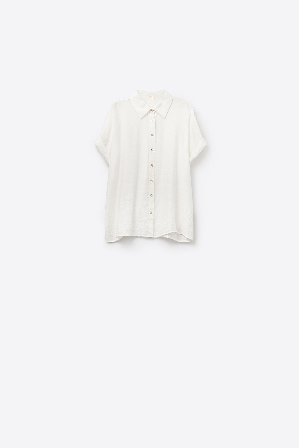 Blusa de manga curta em branco