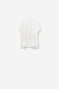 Blusa de manga curta em branco