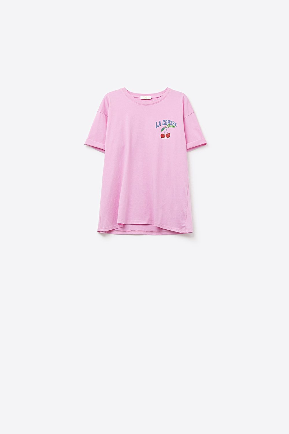 T-shirt cor-de-rosa com grafismo La Cerise Market Saint-Tropez