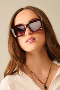 90s Squared Sunglasses em castanho