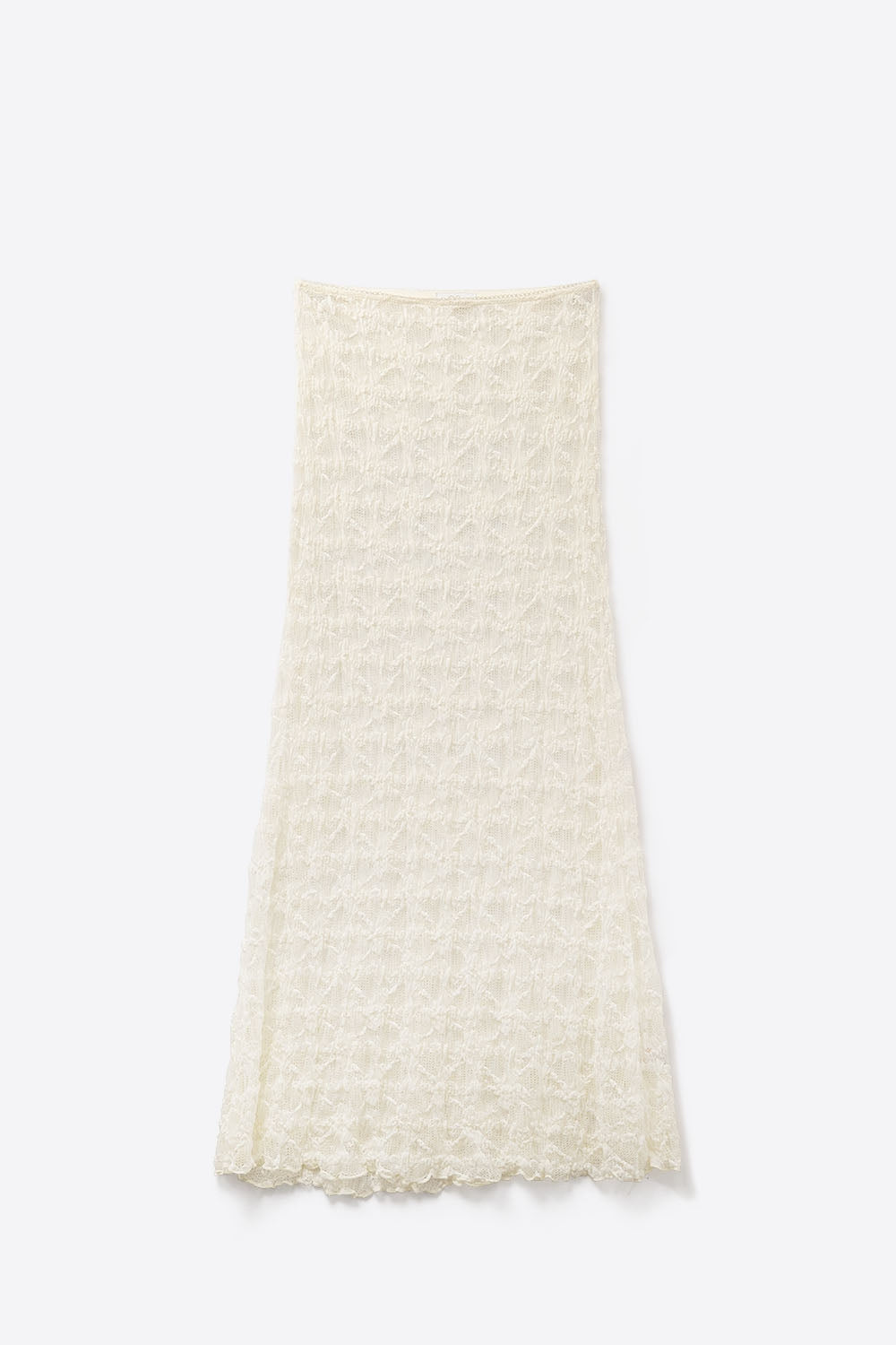 Saia longa transparente estilo boêmio branco