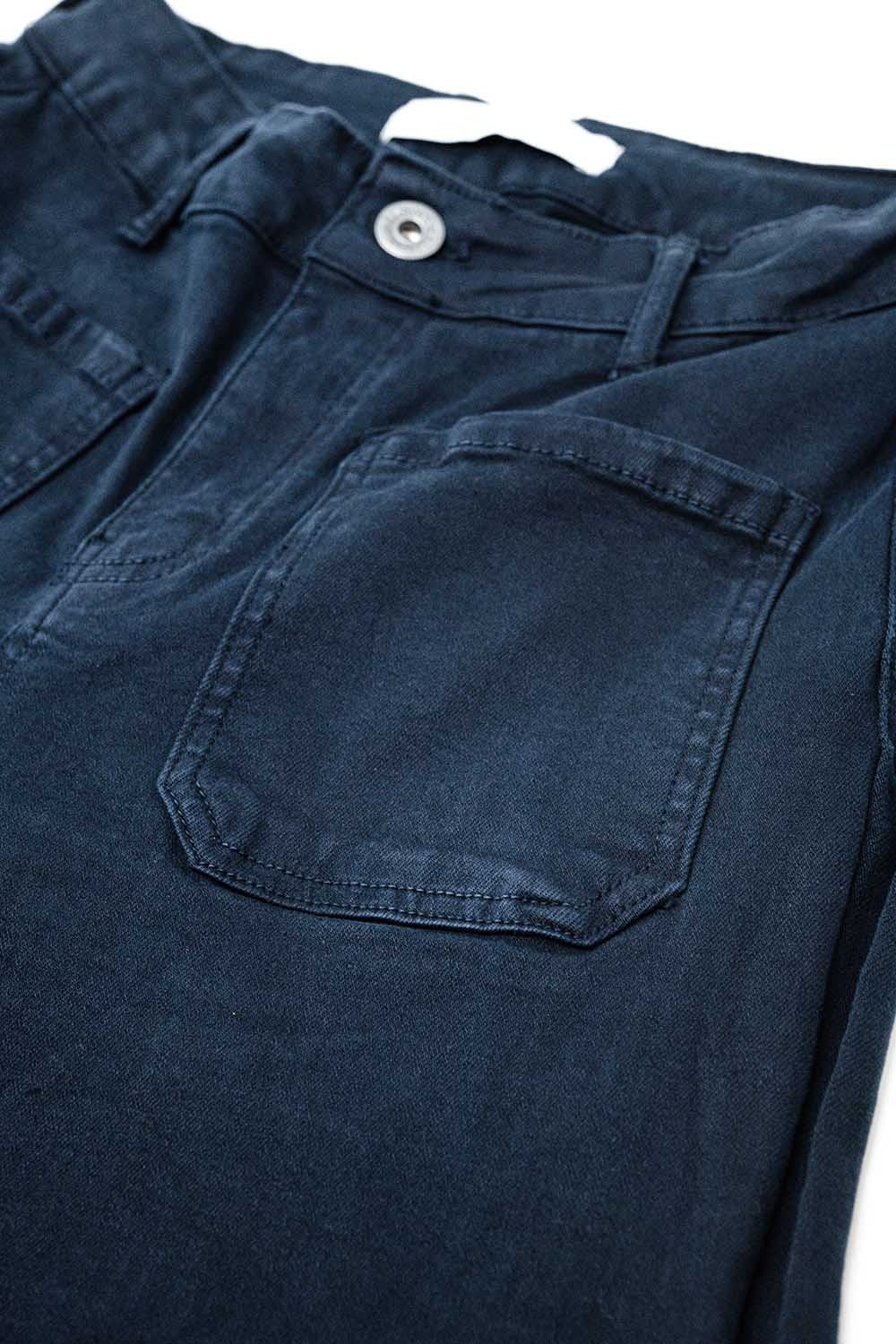 Calças de ganga largas de cintura alta em Dark Navy