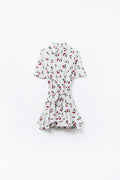 Vestido curto com camisa estampada Cherry