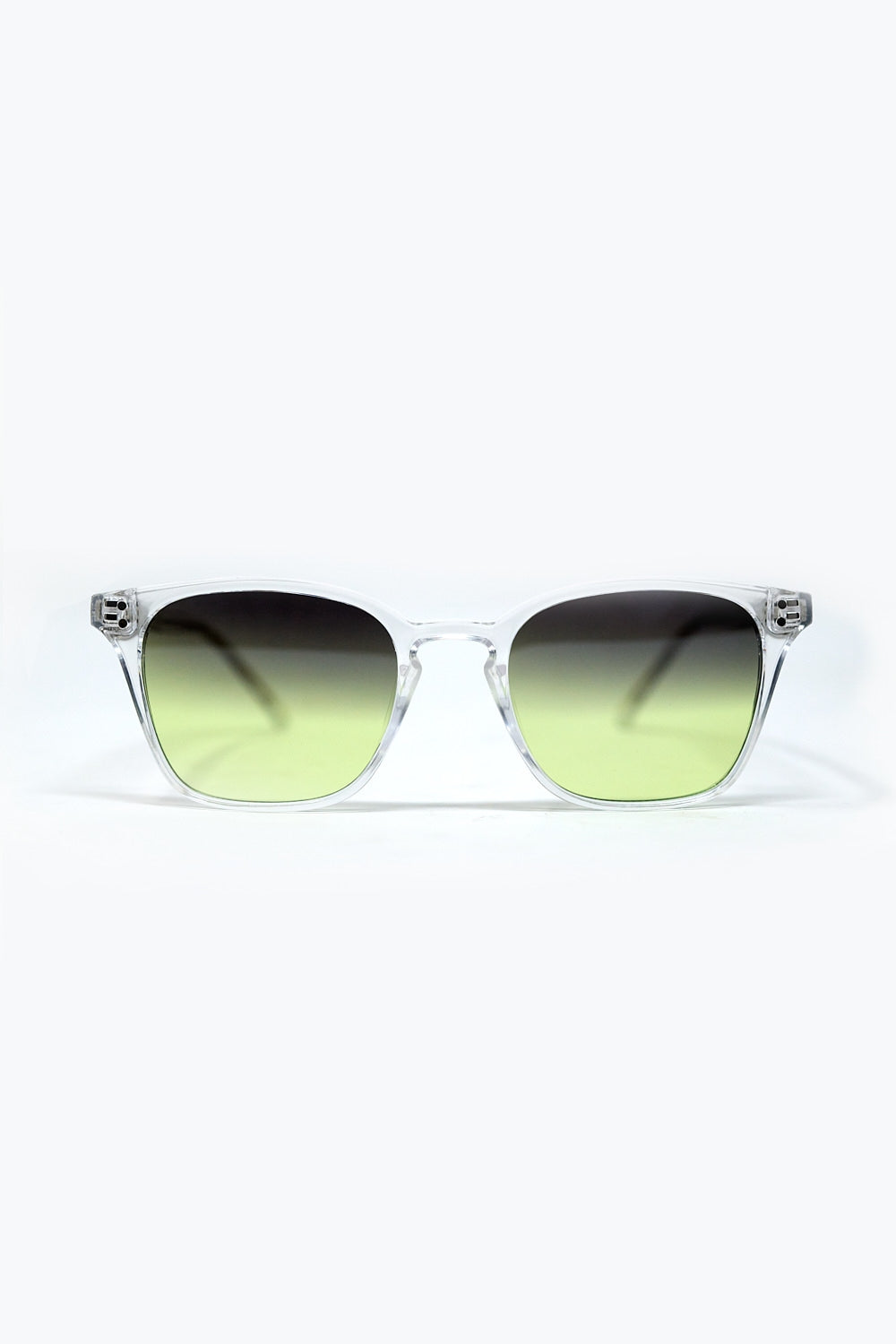 Óculos de sol transparentes de gradiente com lentes Sunset