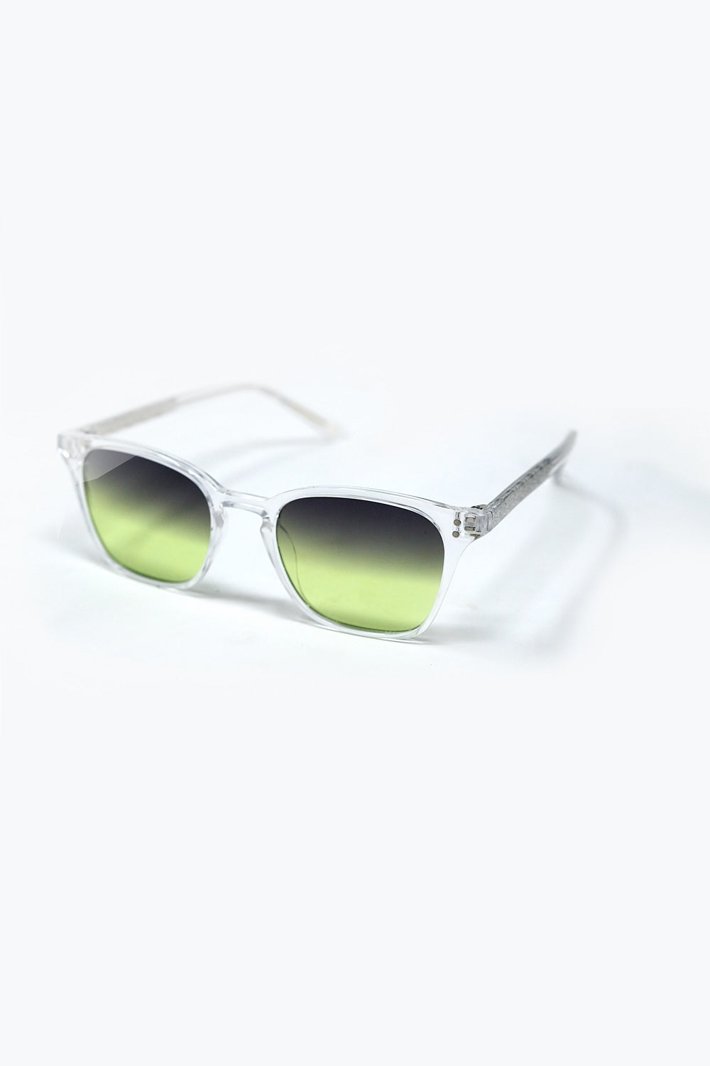 Óculos de sol transparentes de gradiente com lentes Sunset