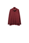 Camisola folgada cor de vinho com pormenor aberto nas costas