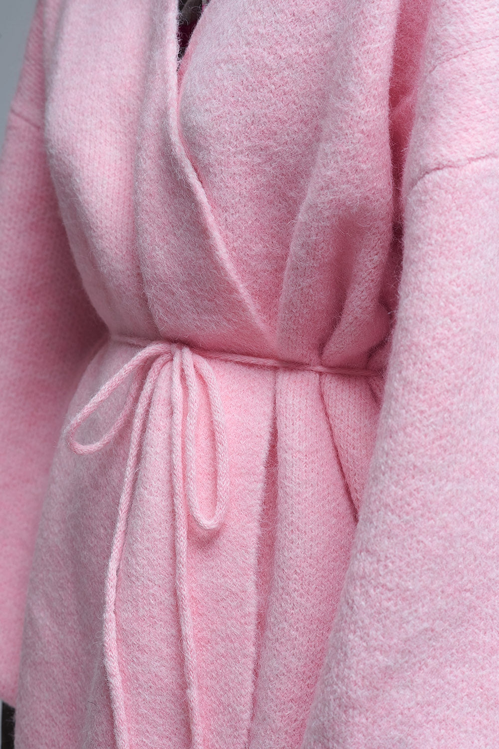 Casaco de malha rosa elegante