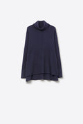 Camisola de gola redonda em azul-marinho
