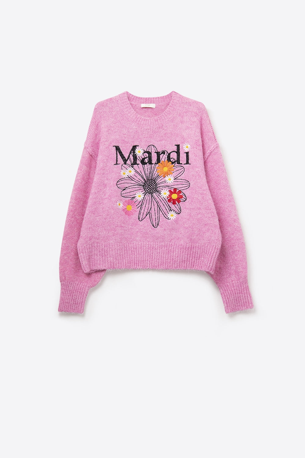 Camisola Mardi bordada a rosa com flores