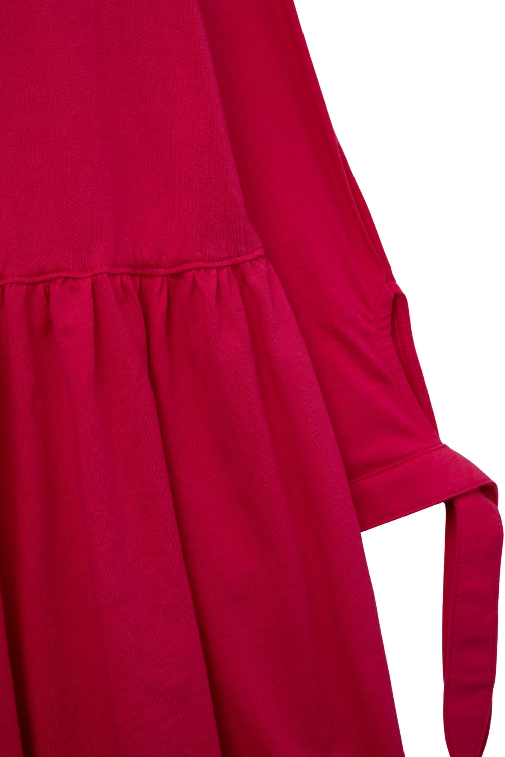 Mini vestido cor-de-rosa com pormenores de botões e mangas compridas