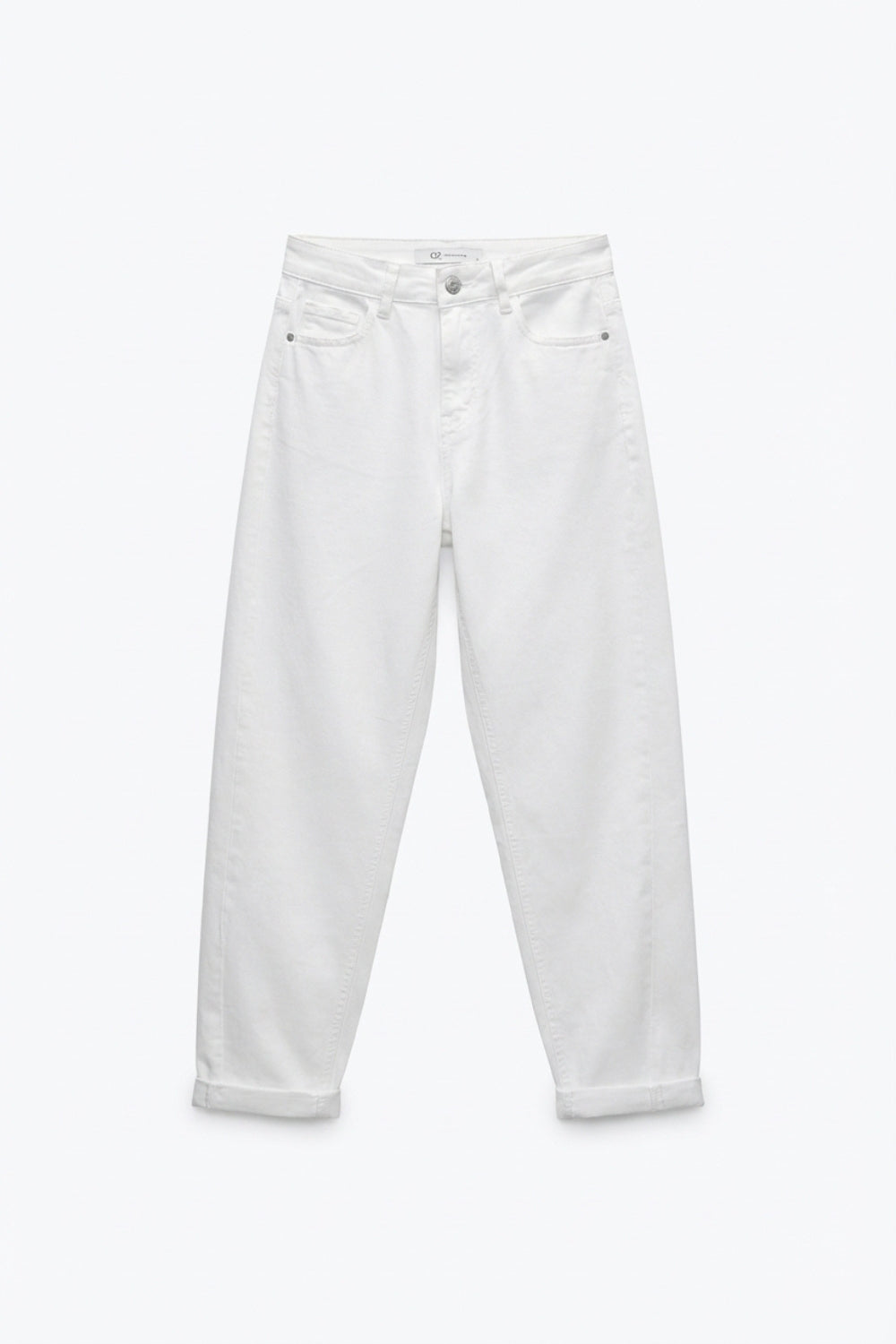 Calças Tapered descontraídas em branco Comfy Stretch