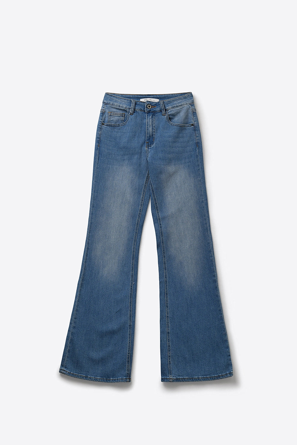 Jeans Flare Stretch Lavagem Clara