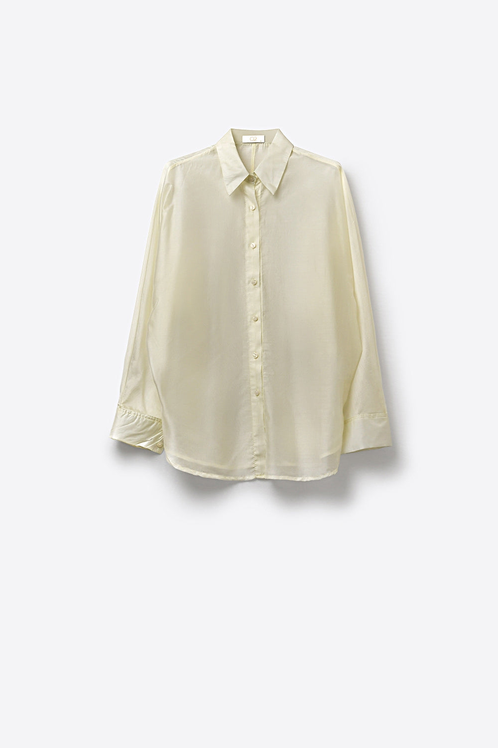Camisa de cetim brilhante com corte descontraído na cor branca