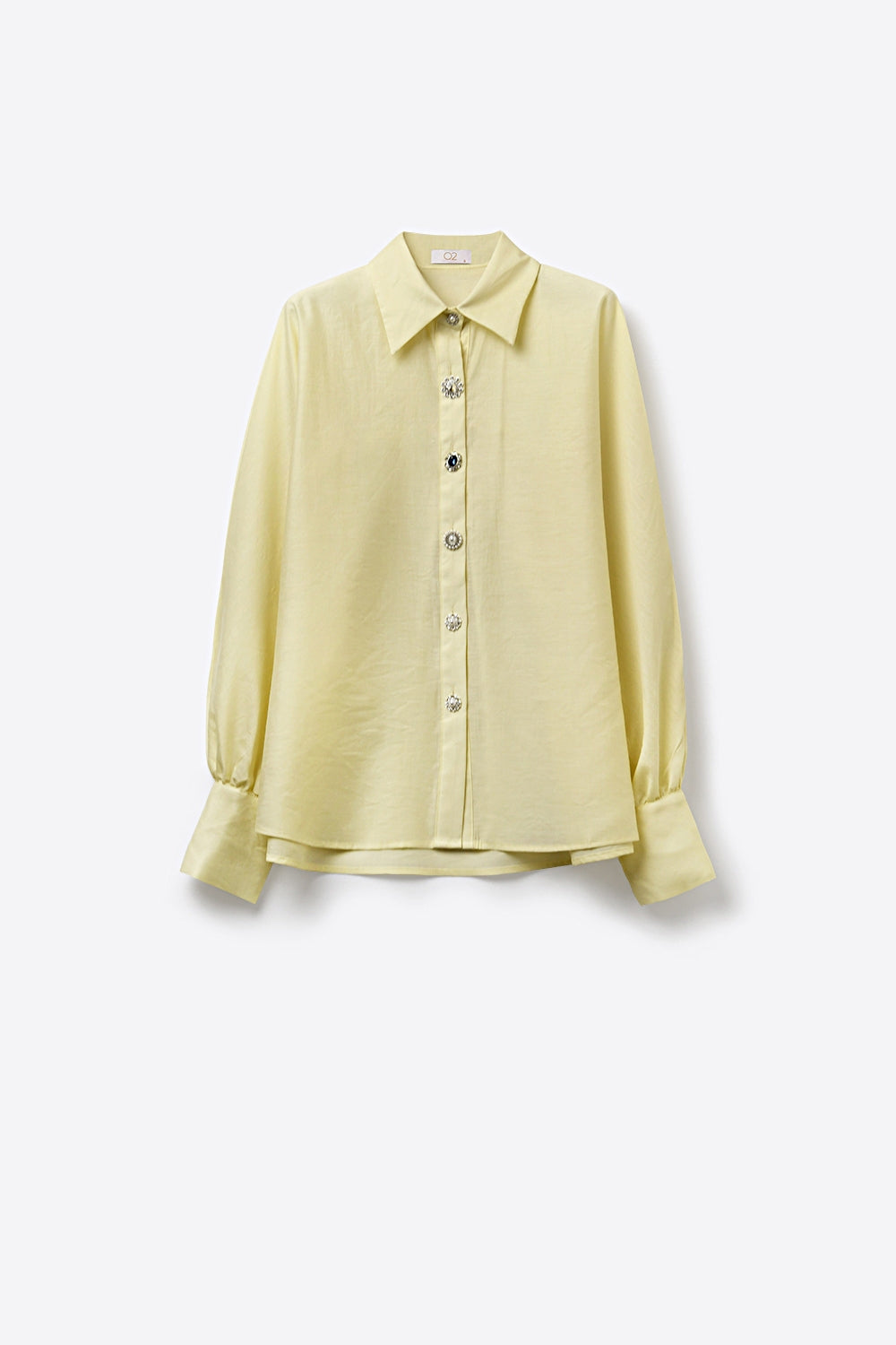 Camisa Amarela Manteiga com Botões nos Punhos