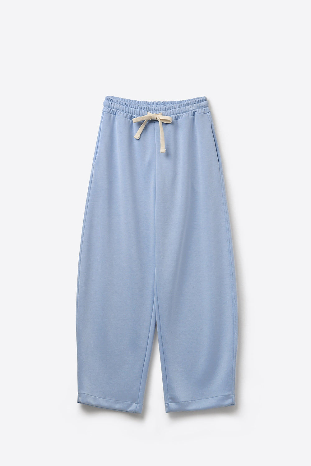 Calças Jogger de malha super-suave em azul com cintura com cordão