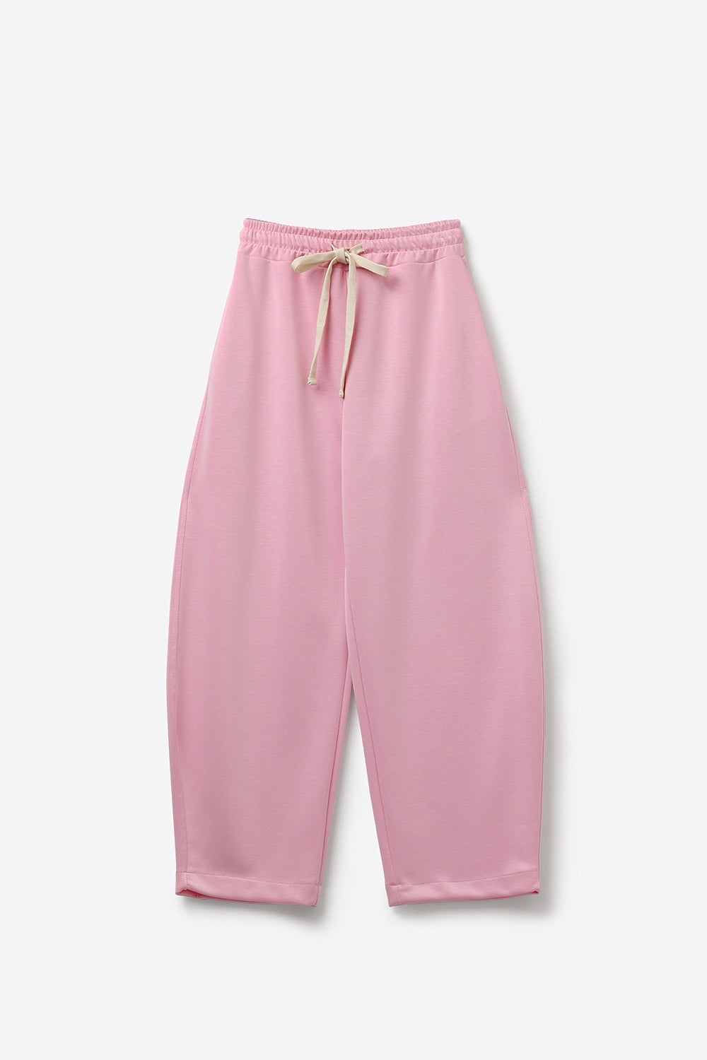 Calças Jogger de malha super-suave em cor-de-rosa com cintura com cordão