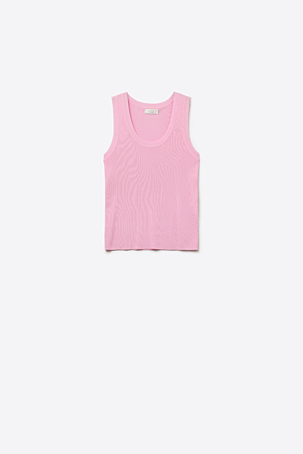 Regata de Malha Fina em rosa com Decote Redondo
