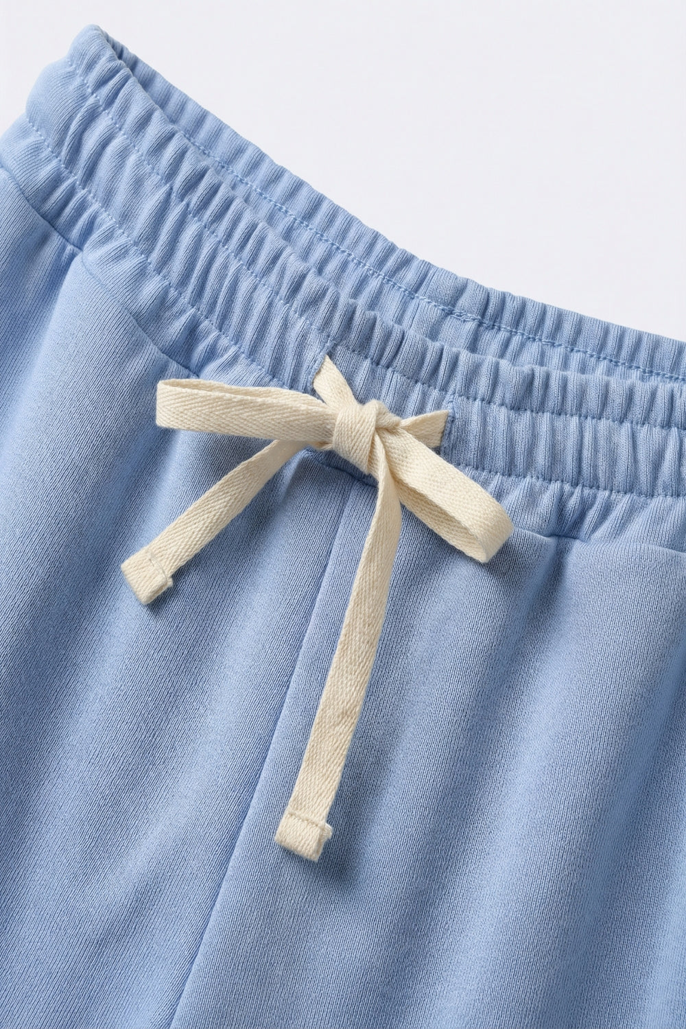 Calças Jogger de malha super-suave em azul com cintura com cordão