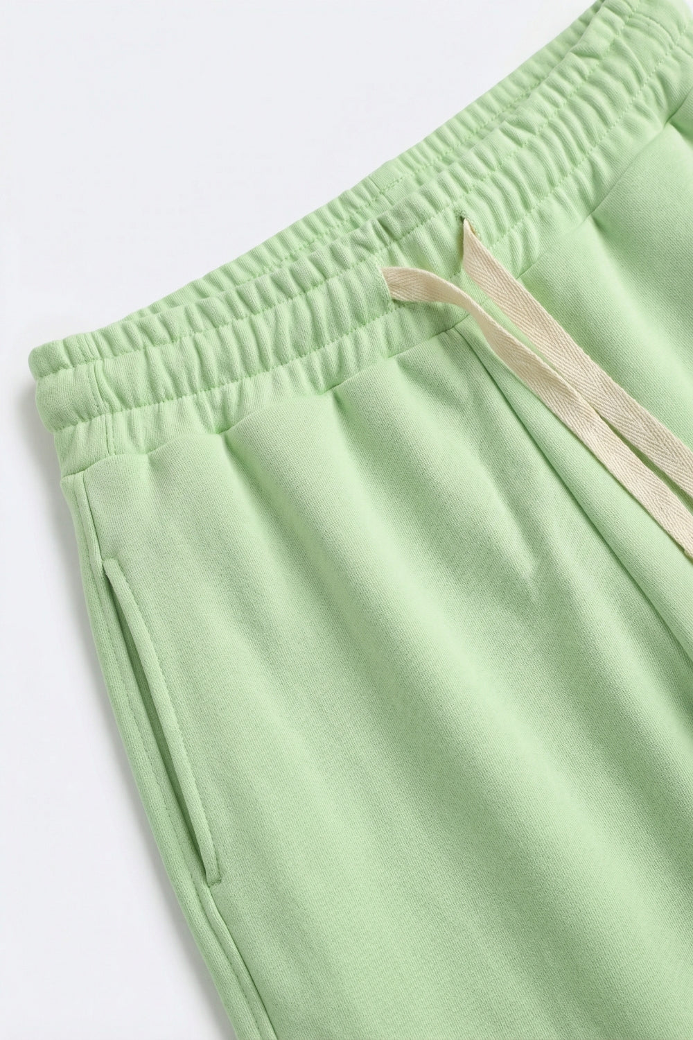 Calças Jogger de malha super-suave em verde com cintura com cordão