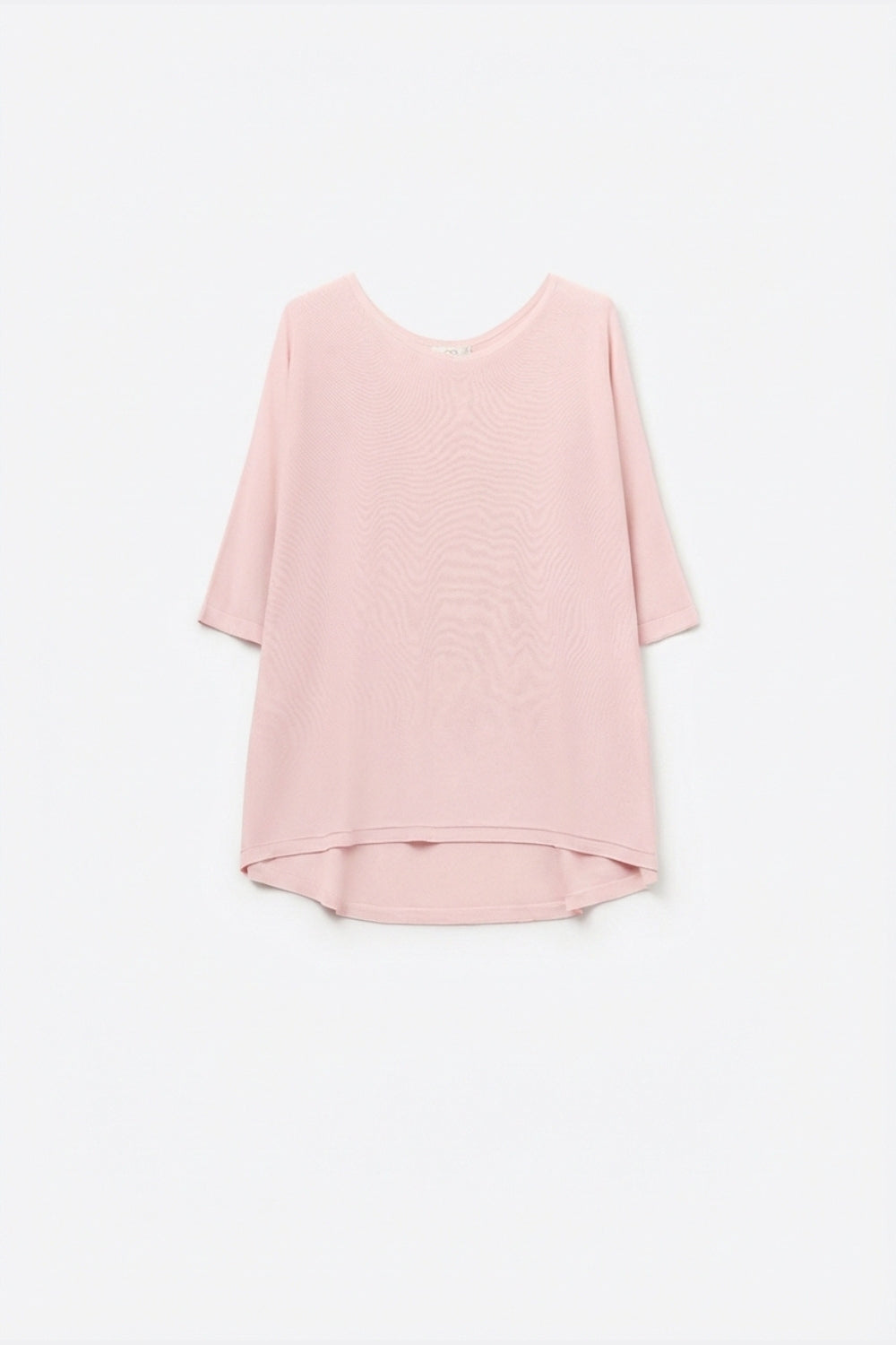 Camisola oversized em cor-de-rosa com mangas até ao cotovelo