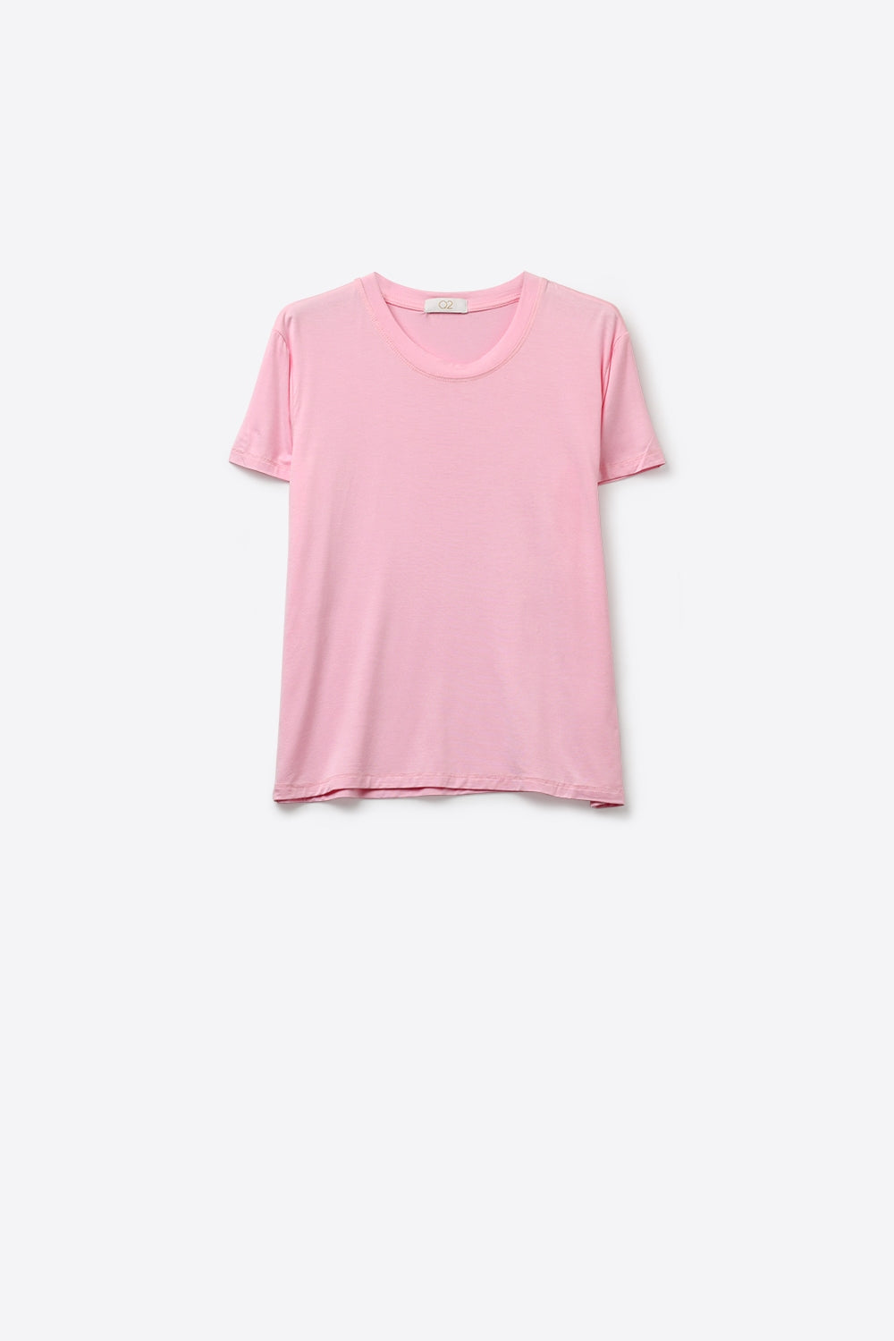 T-shirt leve de viscose macia em rosa bebé
