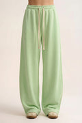 Calças Jogger de malha super-suave em verde com cintura com cordão