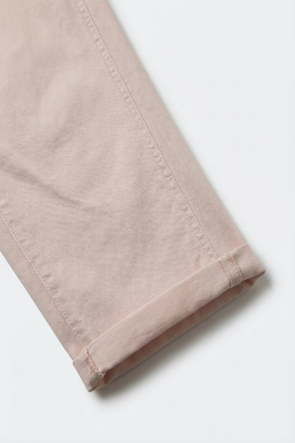 Calças Rosa Claro de Estilo Barrel com Pernas Largas e Bainhas Dobradas