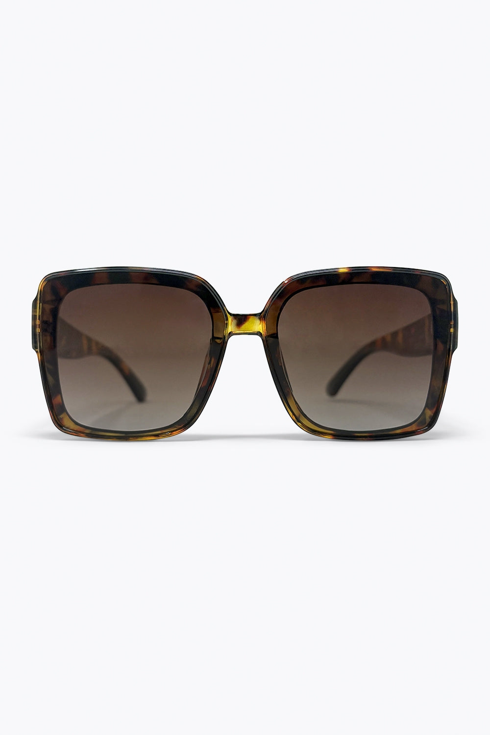 Óculos de Sol Oversized com Armação Quadrada de Acetato de Tartaruga Multicolorida