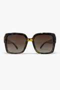 Óculos de Sol Oversized com Armação Quadrada de Acetato de Tartaruga Multicolorida