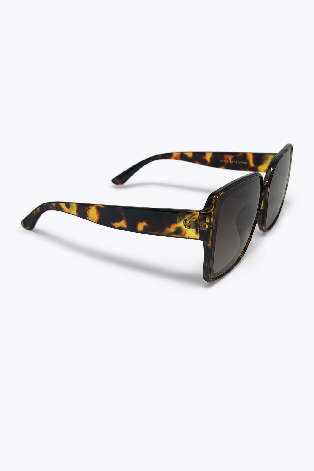 Óculos de Sol Oversized com Armação Quadrada de Acetato de Tartaruga Multicolorida