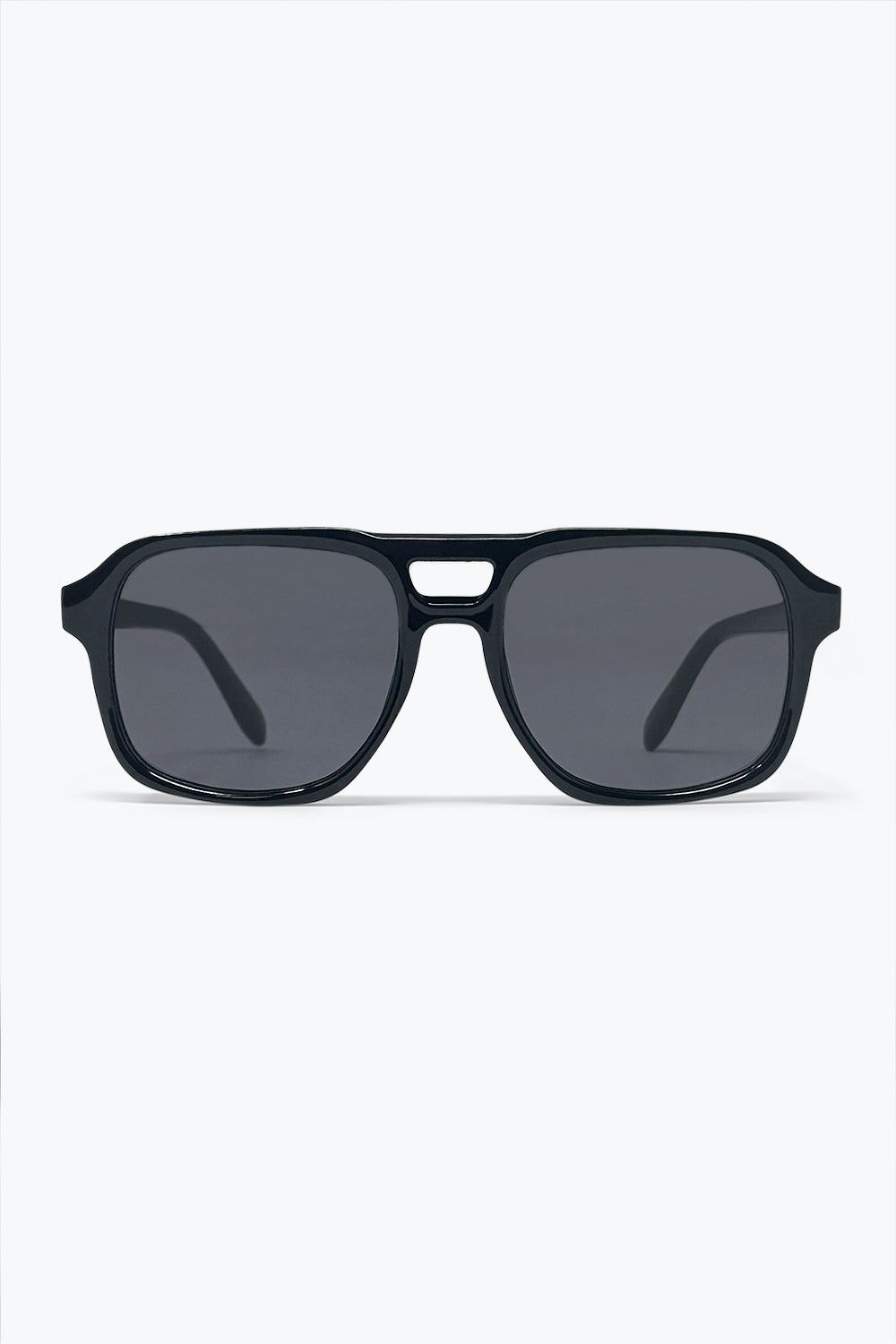 Óculos de Sol Oversized com Armação Grossa Preta e Lente Quadrada