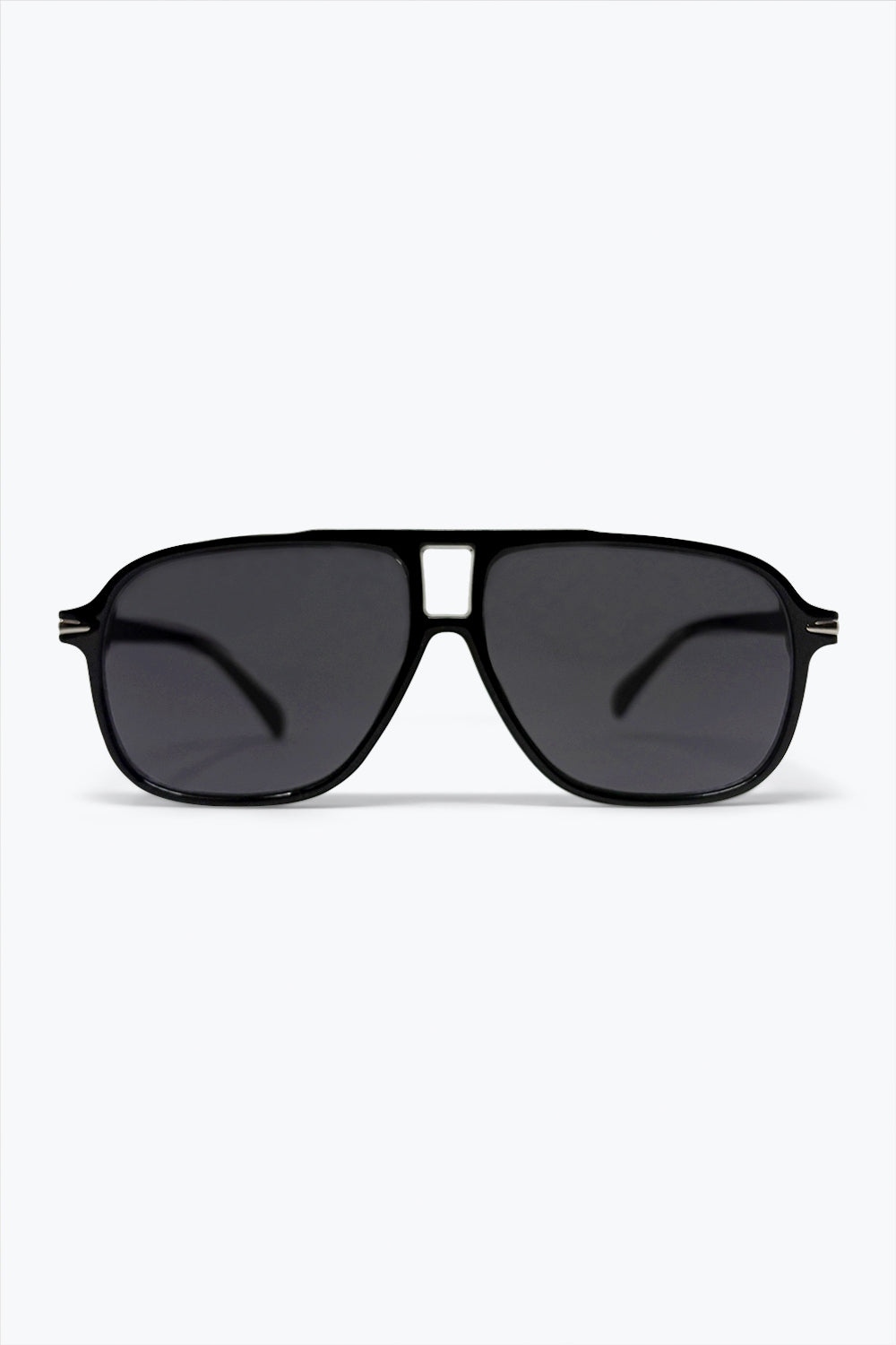 Óculos de Sol Aviador Clássico com Armação Quadrada Oversized Preta