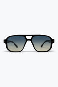Óculos de Sol com Lentes em Degradê Preto e Armação Quadrada Oversized