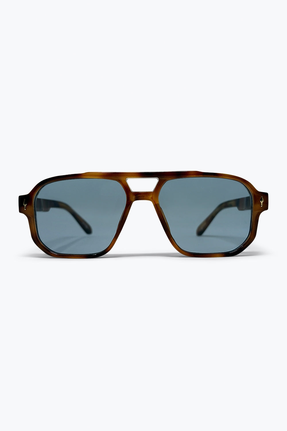 Armação Aviador em Acetato Tartaruga Marrom Óculos de Sol Oversized