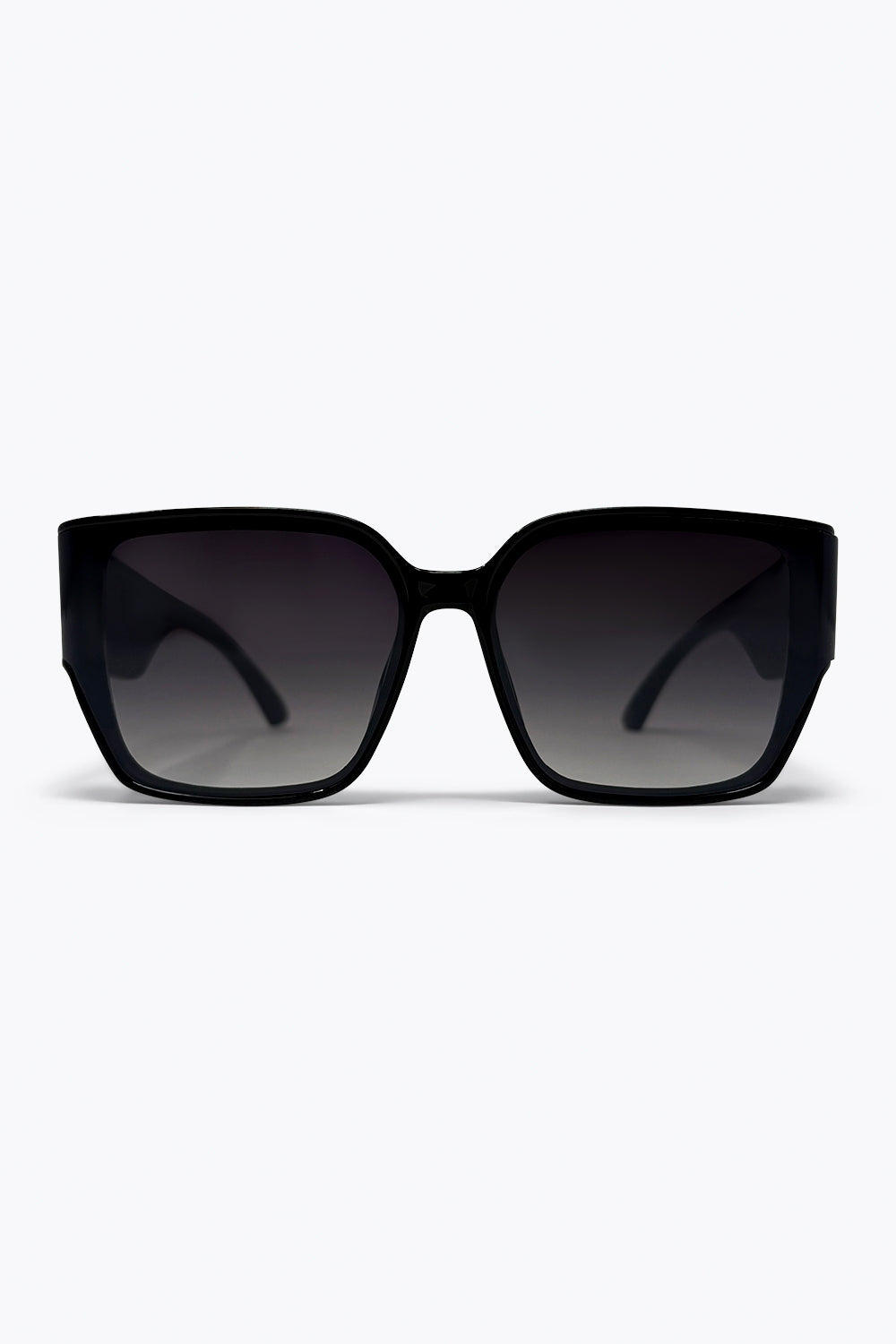 Óculos de Sol com Lentes Gradientes e Armação Quadrada Oversize Preta